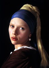 Scarlett Johansson as the girl with the pearl earring